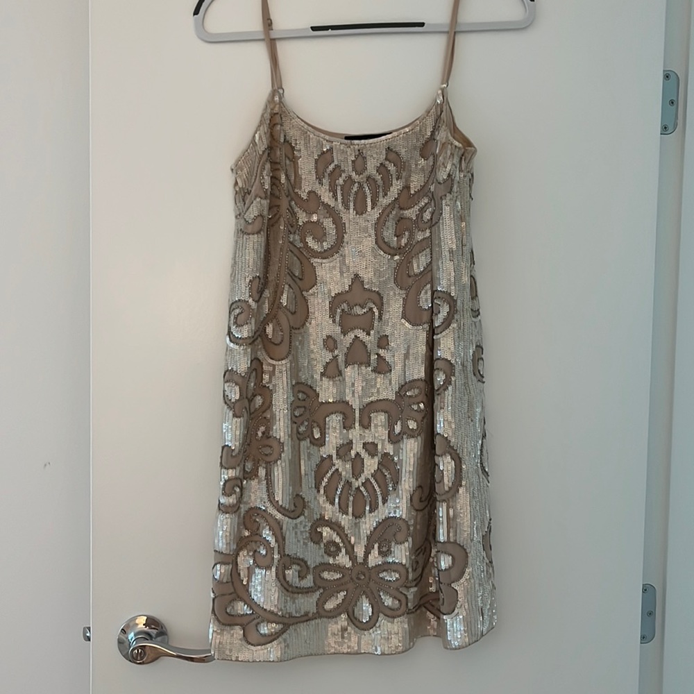 Sequin Needle and Thread Mini Dress